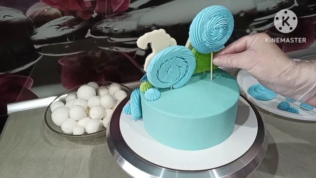 Оформление ДВОЙНОГО тортика. смотреть онлайн