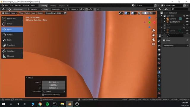 Ghoul Sculpt with Blender 2.9 and XP-Pen Innovator 16 смотреть онлайн