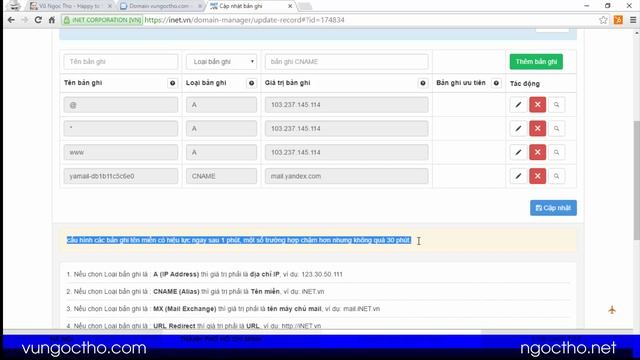 [ngoctho.net] Hướng dẫn kết nối mail Yandex với tên miền để tạo mail tùy chỉnh tên miền смотреть онлайн