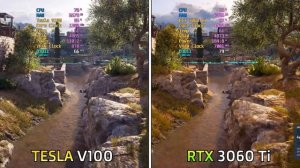 NVIDIA Tesla V100 vs RTX 3060 Ti Test in 7 games
