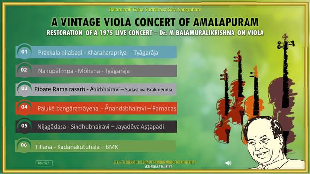 A Vintage Viola Live Concert of Amalapuram - Dr. M Balamuralikrishna (1975) смотреть онлайн