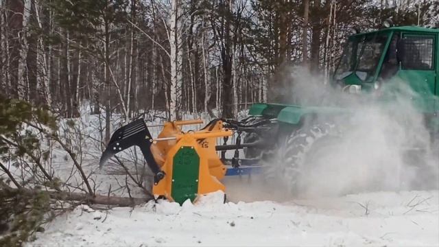 ВСЕГДА ИНТРЕСНО ПОСМОТРЕТЬ на ВОССТАНОВЛЕННЫЙ ТРАКТОР. ХТЗ T-150 с мульчером Serrat FX+ смотреть онлайн