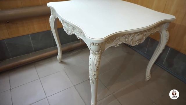 Стол кухонный массив дерева белый смотреть онлайн