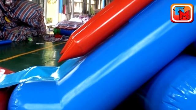 Надувная водная горка «Пляжная» с одноразовой подкачкой, размер 6.5х3х2.5 м. смотреть онлайн