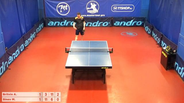Настольный теннис матч 100519 17 Бритвин Алексей Синев Михаил 3:1 за 3-4 место смотреть онлайн