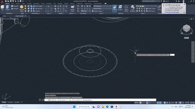 Autodesk, AutoCAD 3D, How to drawing bicycle in autoCAD, skeches of bicycle P2 смотреть онлайн