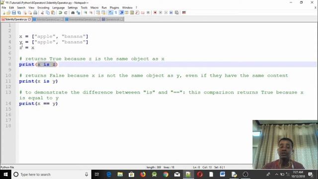 #11: Python Identity (is and is not) and Membership Operator Programming in Amharic | በአማርኛ смотреть онлайн