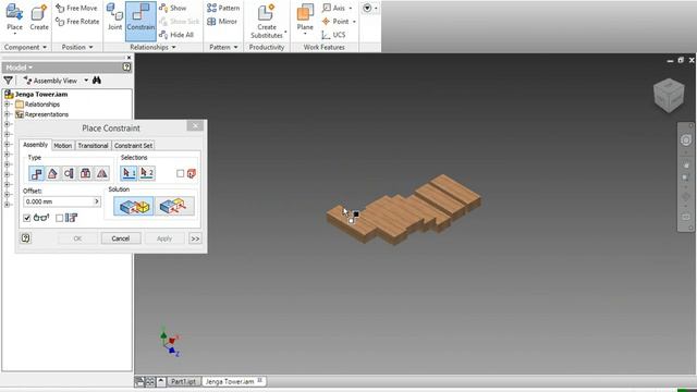 3D Jenga Game - Autodesk Inventor Tutorial смотреть онлайн