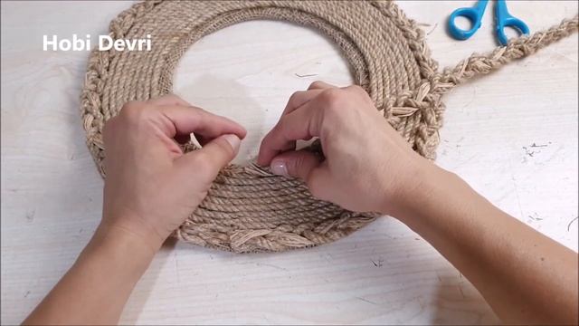 How to Make Jute Wall Hanging,Diy Wreath Craft İdeas,Kartondan ve Jüt İpten Kolay Kapı Süsü Yapılış смотреть онлайн