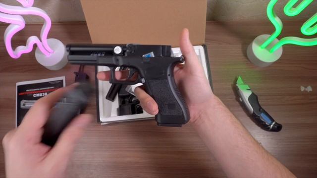 Распаковка и тюнинг Cyma Glock 18C AEP (CM030) ставим трассерную насадку