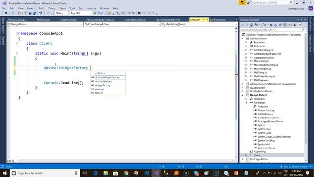Abstract Factory Pattern Implementation смотреть онлайн