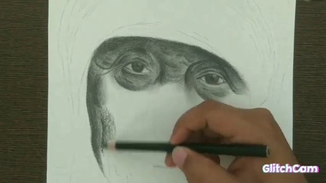 How to draw hyper realistic sketch of mother Teresa || color secrets смотреть онлайн