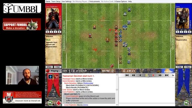 Fumbbl NAF Live Euc Bowl Game 1 v Undead смотреть онлайн