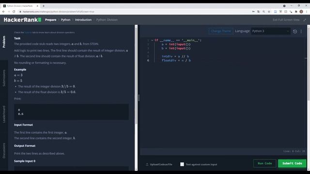 Python HackerRank Challenge #4 Python: Division смотреть онлайн