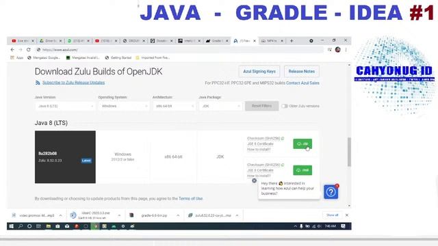 INSTALASI JAVA, GRADLE, dan IDEA BELAJAR KOTLIN #1 with CAHYONUG ID смотреть онлайн