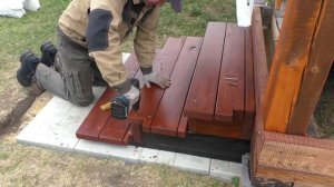 Крыльцо из дерева на веранду дома. Своими руками.