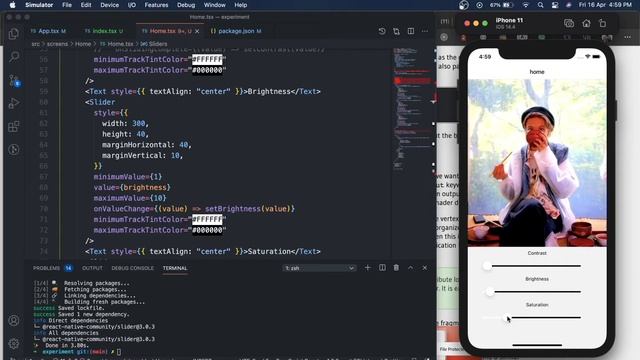 Update brightness, contrast, saturaion on image in react native. смотреть онлайн