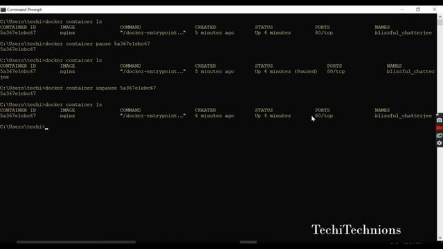 Docker Container Commands (pause, unpause, wait, update) смотреть онлайн