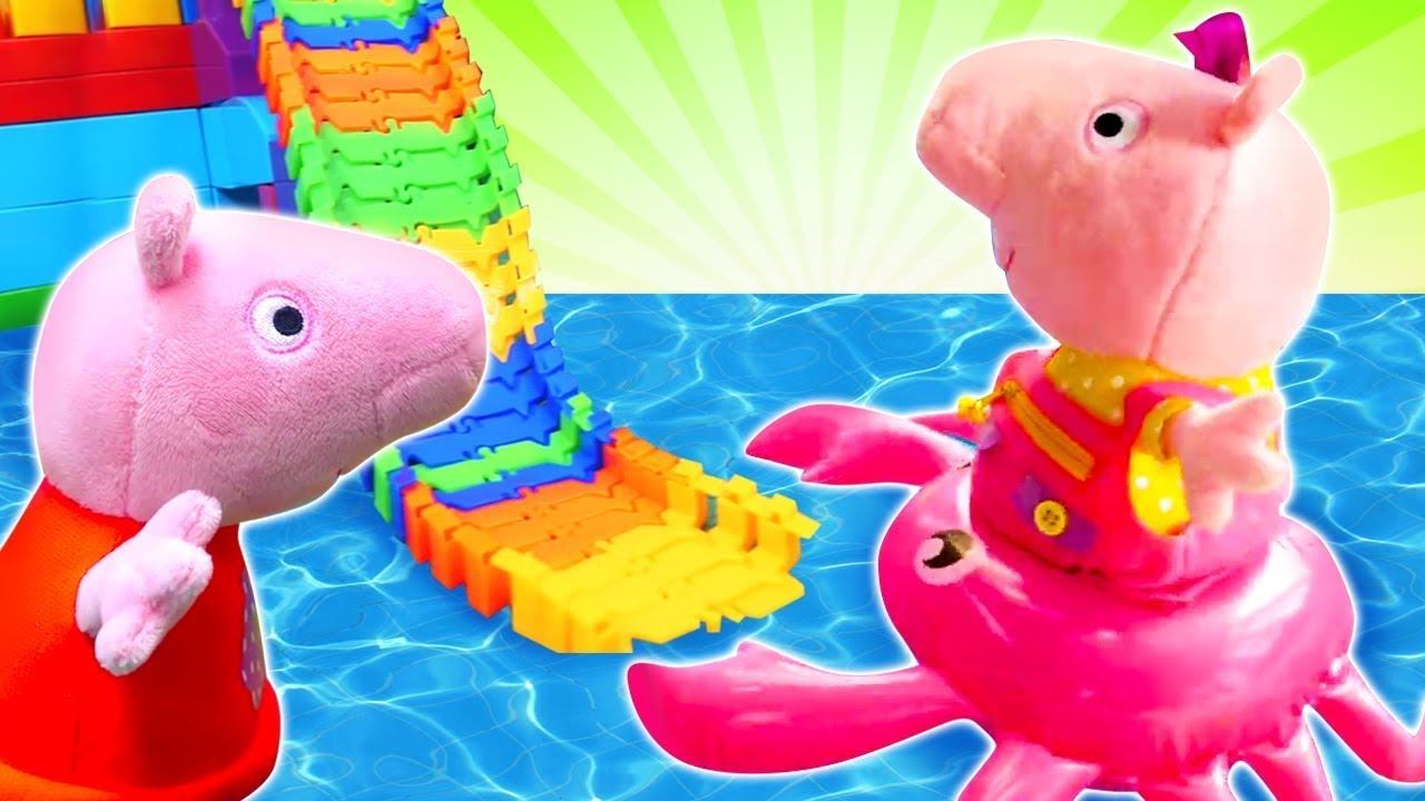 Свинка Пеппа на отдыхе - Сборник видео для детей - Мягкие игрушки и игры для малышей смотреть онлайн