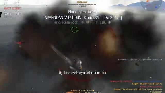 Deneme War Thunder Bf 109 F2 Rocket kill 2 смотреть онлайн