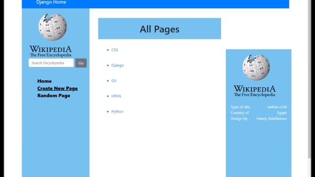 cs50's web project 2 Django wiki смотреть онлайн