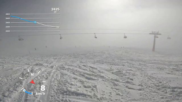 GoPro 10: Gudauri. Sadzele - Gudaura Slopes / Гудаури. Спуск от Садзели до Гудауры