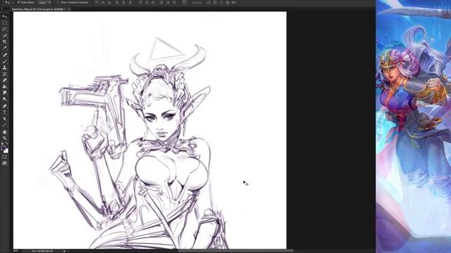 Cyberpunk Girl - Sketch to Final смотреть онлайн
