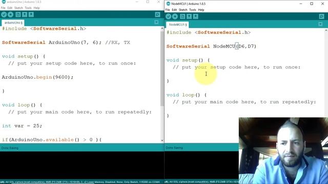 NodeMCU 5 - How to make Serial Communication between Arduino and NodeMCU ESP8266 смотреть онлайн