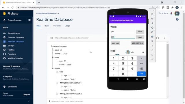 קריאה מפיירבייס - Firebase Realtime Database смотреть онлайн