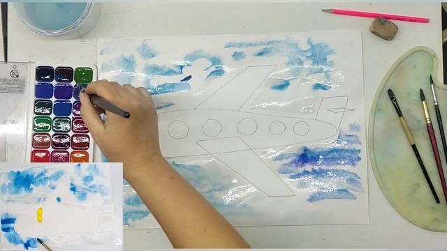 Как нарисовать самолёт. Рисуем вместе с Колей смотреть онлайн