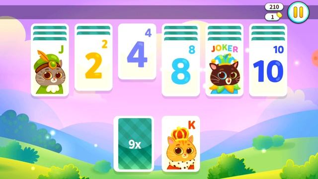 Котенок БУБУ играет в КАРТЫ СОЛИТЕР. Мини игры в мультяшной игре про котиков. смотреть онлайн