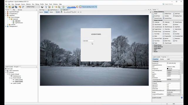 Transparent Login Panel in Java using Apache Netbeans смотреть онлайн