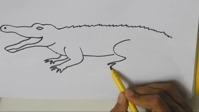 How to draw a Crocodile - in easy steps advanced drawing lesson. смотреть онлайн
