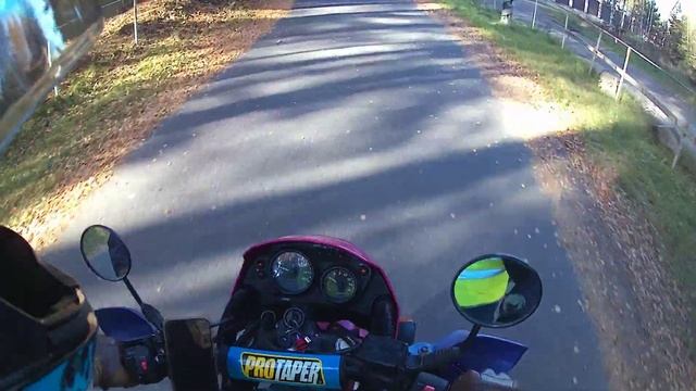 Солнечная покатушка Kawasaki KLE 250 и тест экшн камеры SJCAM SJ4000 смотреть онлайн