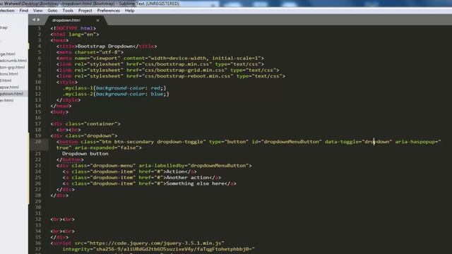 Single Button Dropdowns in Bootstrap, Lec-39|Bootstrap 4 tutorials for beginners in Urdu/Hindi| смотреть онлайн