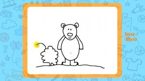 Как нарисовать мишку Видео урок рисования для детей 3 5 лет Рисуем медведя Каля Маля