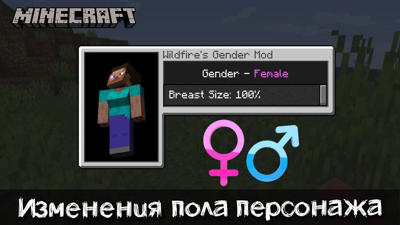 Изменил пол и стал девушкой прямо в игре | Обзор мода Wildfire’s Gender для Майнкрафт смотреть онлайн