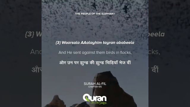 Surah Al Fil | The People of the Elephant | Hindi Translation смотреть онлайн
