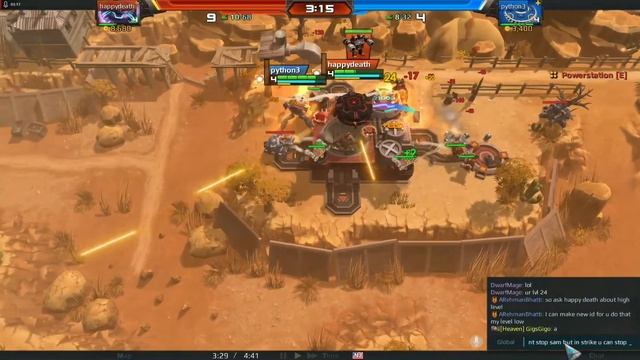 Airmech Strike 1v1 HappyDeath Vs Python3 Map Dust смотреть онлайн