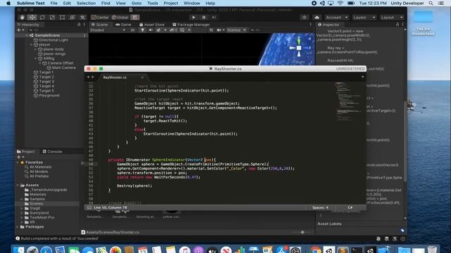 Demo -- How to make the target react (rotate and move) at a shooting for Google Cardboard VR смотреть онлайн