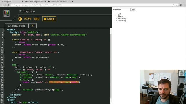 Slingcode: make apps with Hyperapp смотреть онлайн