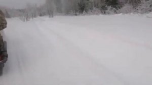 Мотособака застряла в наледи!!!