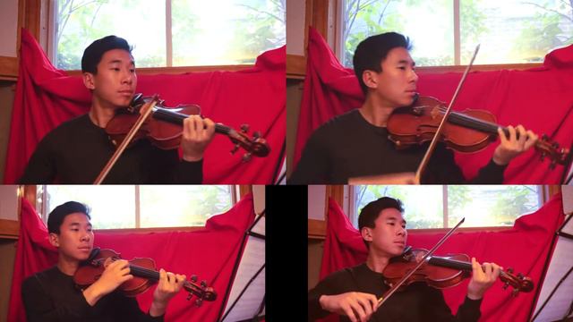 Bach BWV 1039 (1027) mvt 3 - played on four violins смотреть онлайн