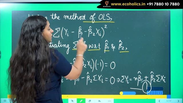 Find the Value of OLS estimators Linear Regression Model | Mathematical Economics | Ecoholics смотреть онлайн