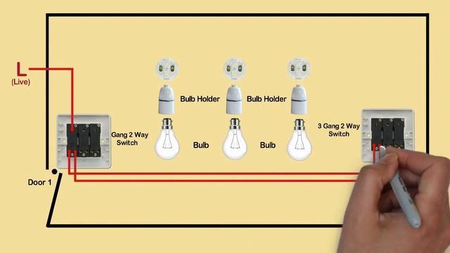 3 Gang 2 Way Switch Connection / How to Wire Three Gang Two Way Switch/ Explain with Circuit Diagra смотреть онлайн