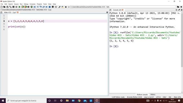 Python Tutorial #33 - Sets смотреть онлайн