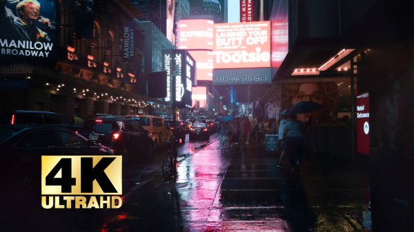 Walking in the Rain in Manhattan, NYC