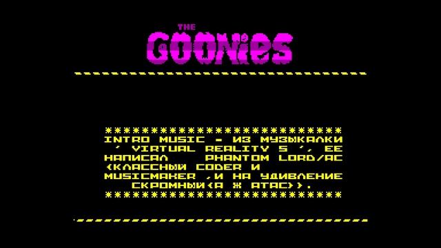 The Goonies Remix 128 Crack Intro - Accept Corp [#zx spectrum] смотреть онлайн