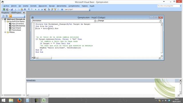 4 | Excel 2007 Ejecutar macro al cambiar de celda смотреть онлайн