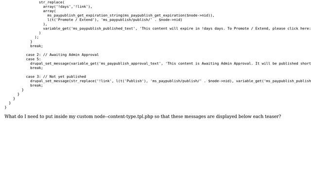 Drupal: Take messages generated by module and print them inside the node teaser? смотреть онлайн